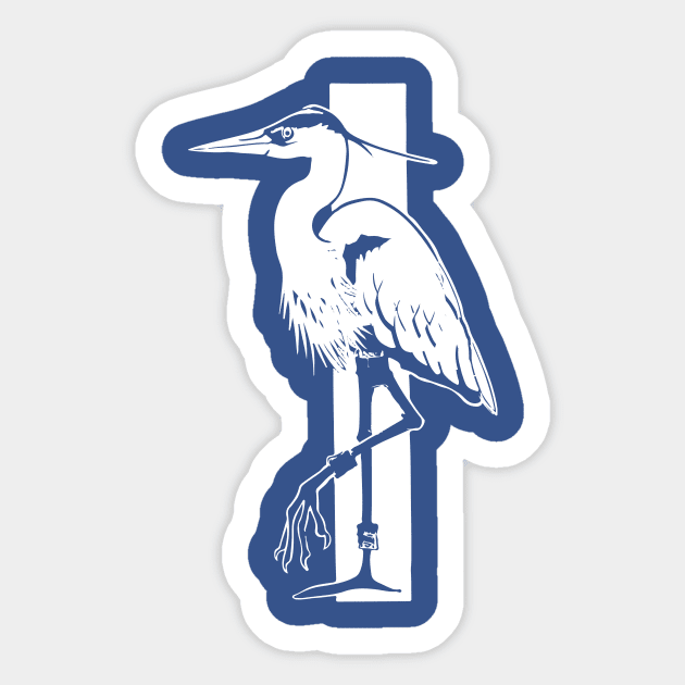 Skinny Jeans Heron Sticker by HipsterCritters